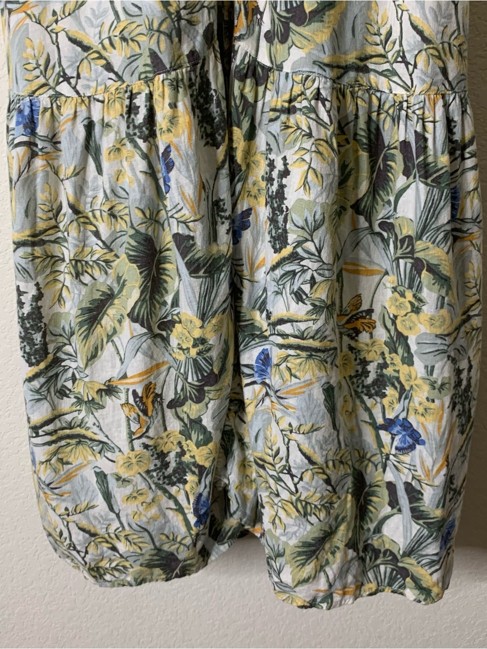 Abercrombie & fitch womens green plunge maxi dress in tropical print MT - Picture 3 of 10